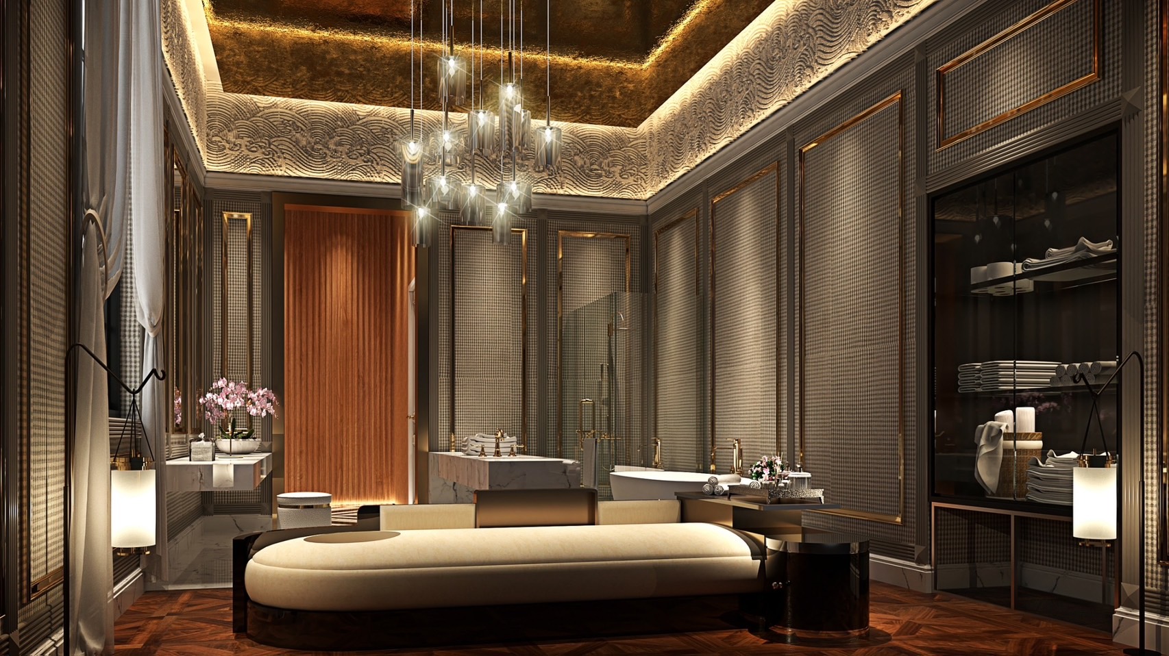 spa-like bathroom in luxury house