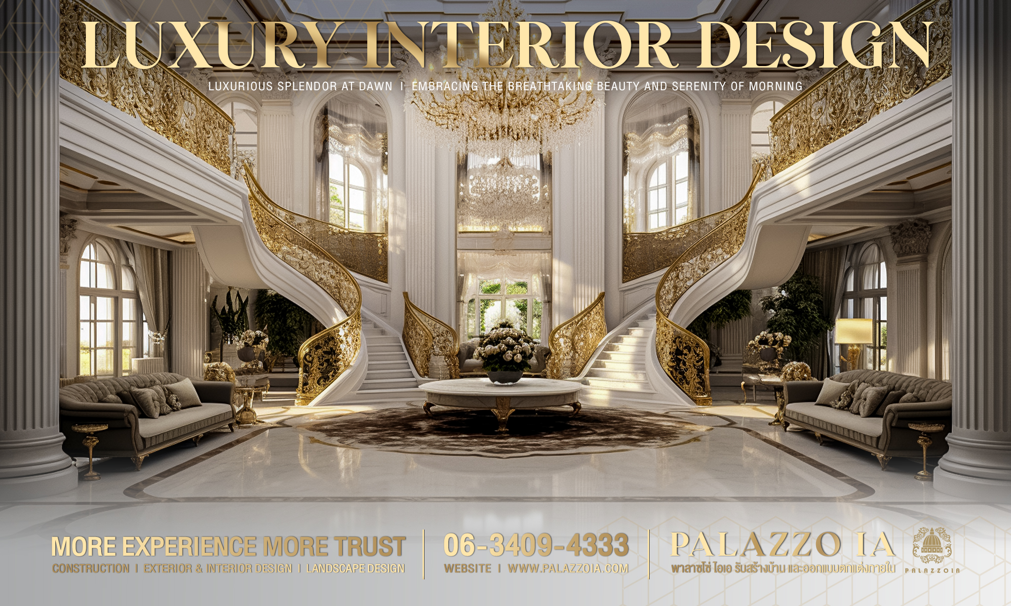 opulent interior design of our luxury house construction in thailand