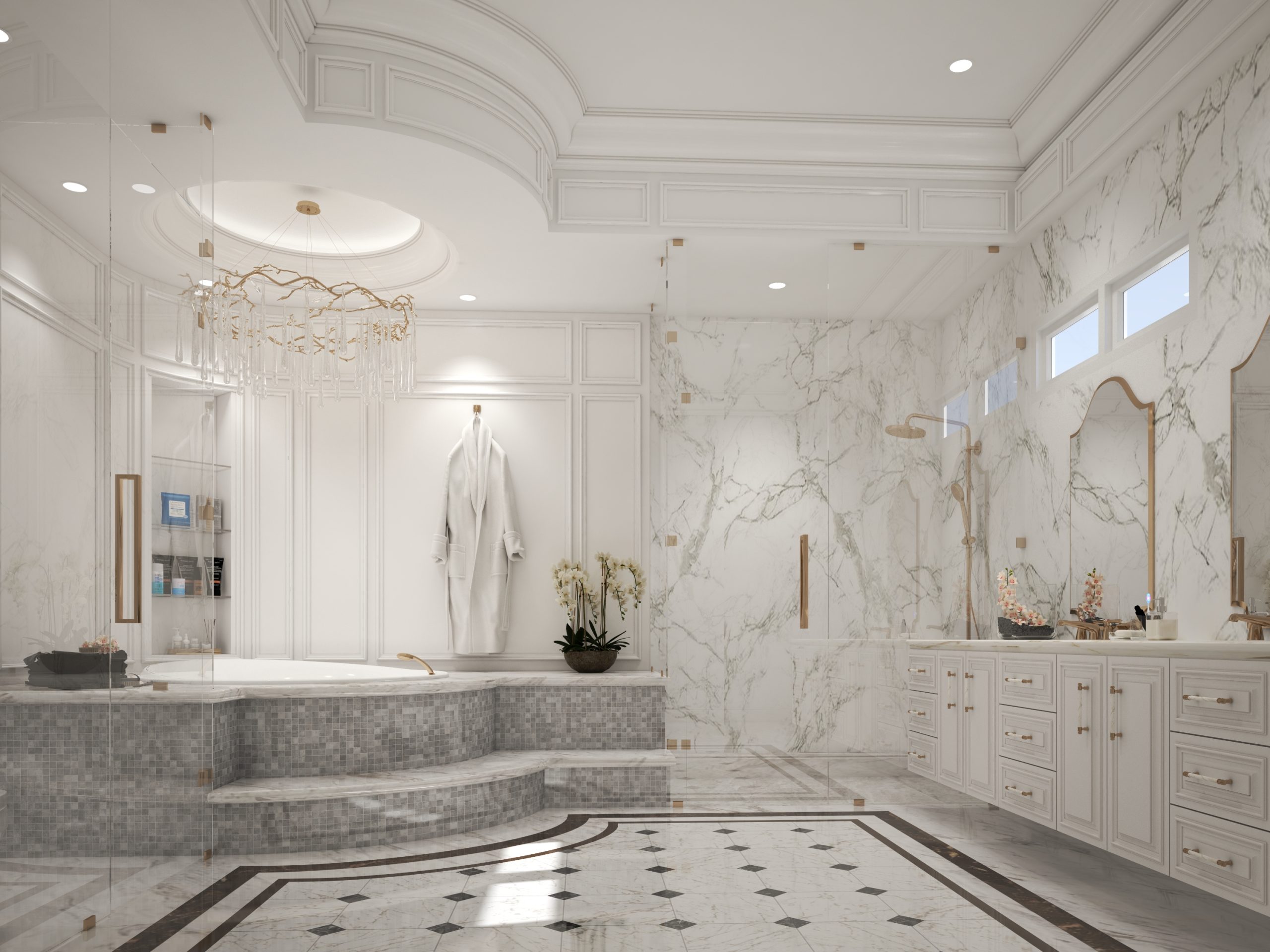 marble luxury bathroom design